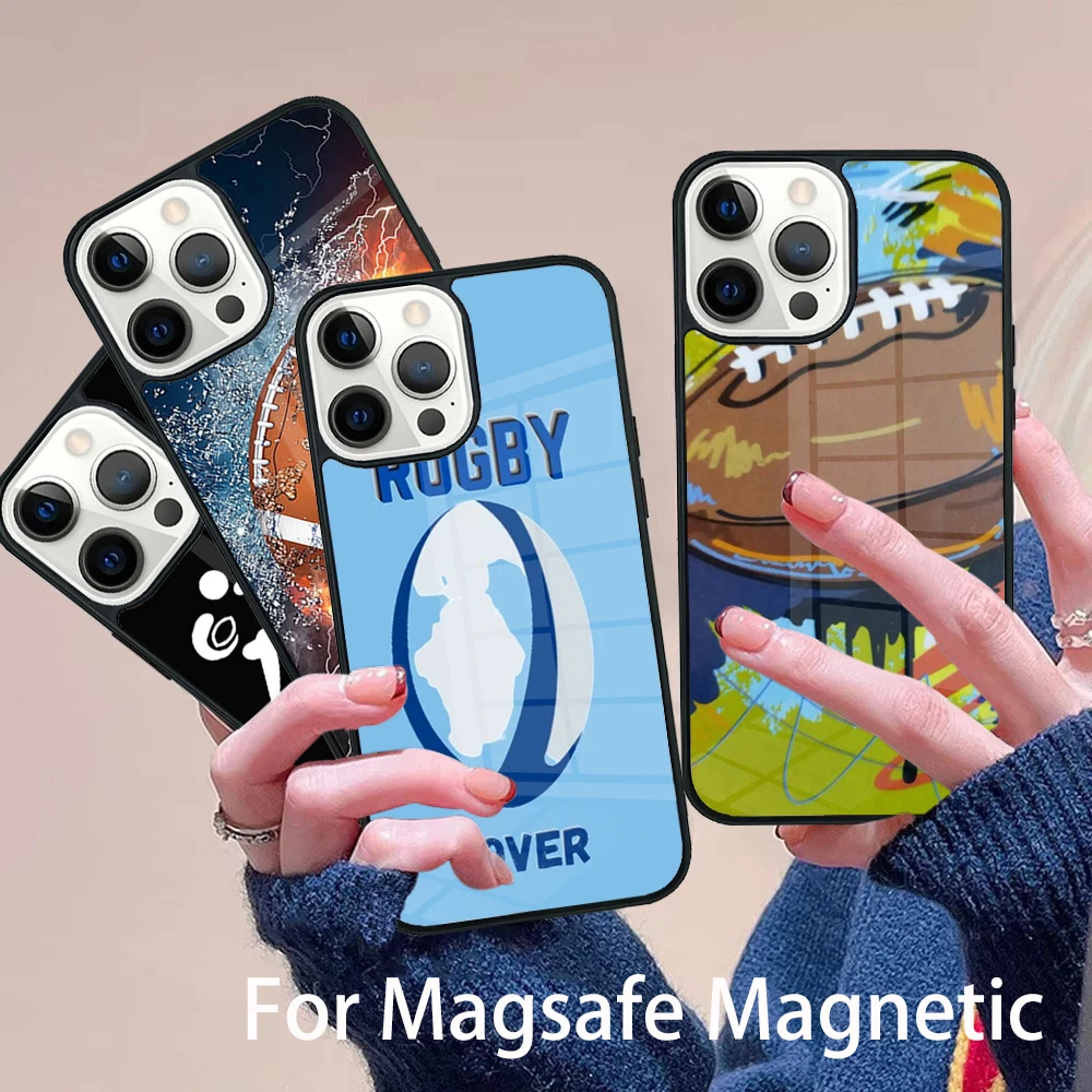 Rugby Ball Phone Case Magesafe Magnetic Wireless Charge Cover For IPhone 16 11 12 13 14 15 Pro Max Plus Mini
Rugby Ball Phone Case Magesafe Magnetic Wireless Charge Cover For IPhone 16 11 12 13 14 15 Pro Max Plus Mini
