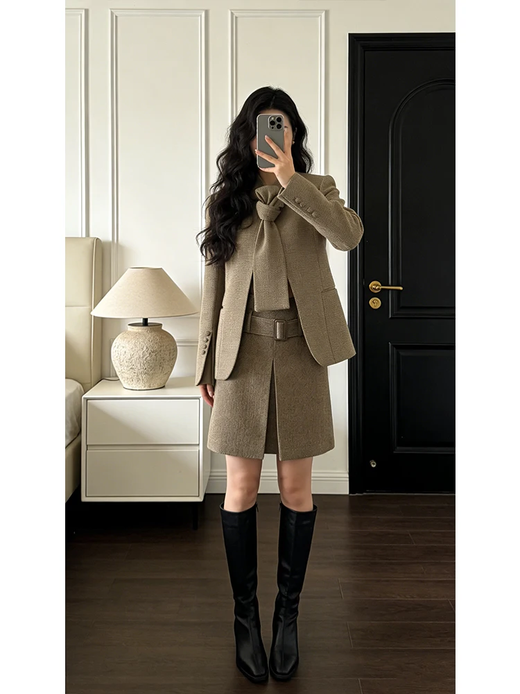 Caramel Long Sleeve Open Cardigan Suit Jacket Women's Stylish Slimming Top Versatile Early Spring Fashion Korean Style
Caramel Long Sleeve Open Cardigan Suit Jacket Women's Stylish Slimming Top Versatile Early Spring Fashion Korean Style