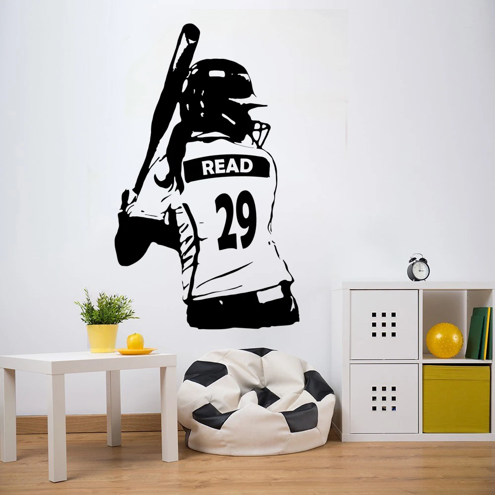 Baseball/Softball Player Vinyl Wall Decal - Choose Name and jersey number - Gift for her G-168
Baseball/Softball Player Vinyl Wall Decal - Choose Name and jersey number - Gift for her G-168