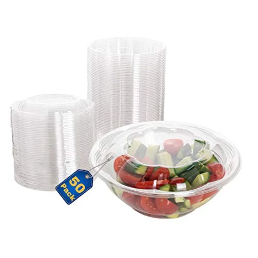 Disposable Plastic Salad Bowls with Airtight Lids Ideal for Meal Prep, Takeout, Catering, Parties, Picnics, and Food Storage, S
Disposable Plastic Salad Bowls with Airtight Lids Ideal for Meal Prep, Takeout, Catering, Parties, Picnics, and Food Storage, S