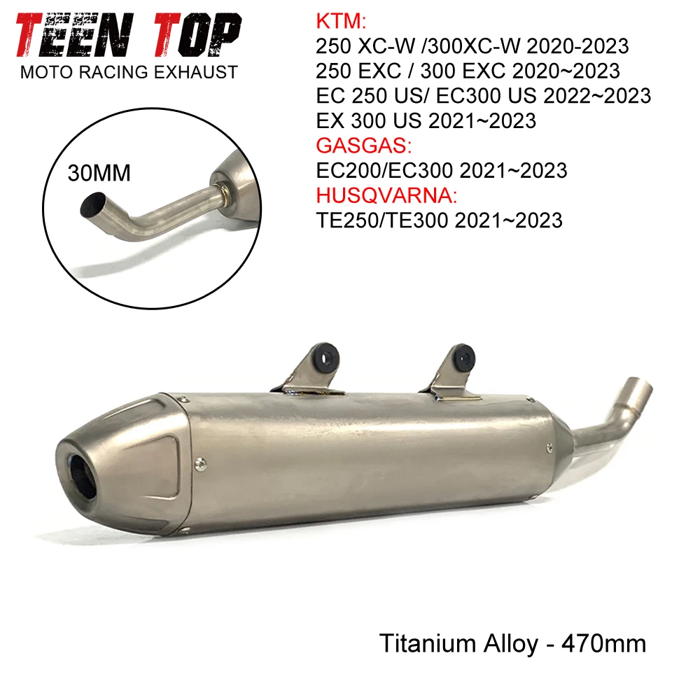 Offroad Bike Exhaust Elbow Muffler For KTM 250/300 XC-W 250/300 EXC Slip-on Exhaust 30mm For Husqvarna TE250/TE300 2021-2023
Offroad Bike Exhaust Elbow Muffler For KTM 250/300 XC-W 250/300 EXC Slip-on Exhaust 30mm For Husqvarna TE250/TE300 2021-2023