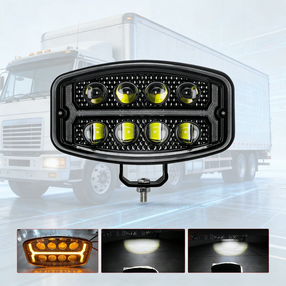1Pc High Low Beam Truck Headlight 12V - 48V Max 126W Excavator Work Light Tractor Cargo Car Front Lights Dynamic Amber Lamp
1Pc High Low Beam Truck Headlight 12V - 48V Max 126W Excavator Work Light Tractor Cargo Car Front Lights Dynamic Amber Lamp
