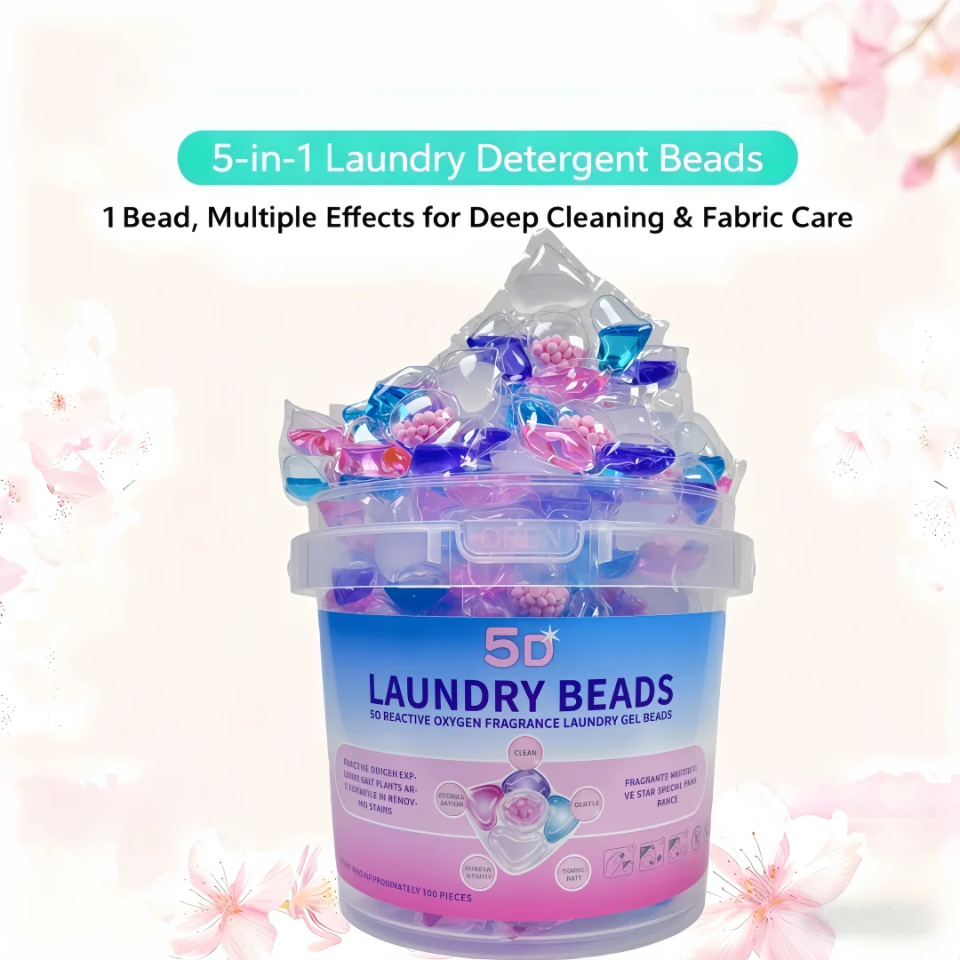 5D Reactive Oxygen Laundry Capsules 100 Count ≈8g Each 5-in-1 Multi-Effect Detergent Pods for Deep Cleaning And Fabric Care
5D Reactive Oxygen Laundry Capsules 100 Count ≈8g Each 5-in-1 Multi-Effect Detergent Pods for Deep Cleaning And Fabric Care