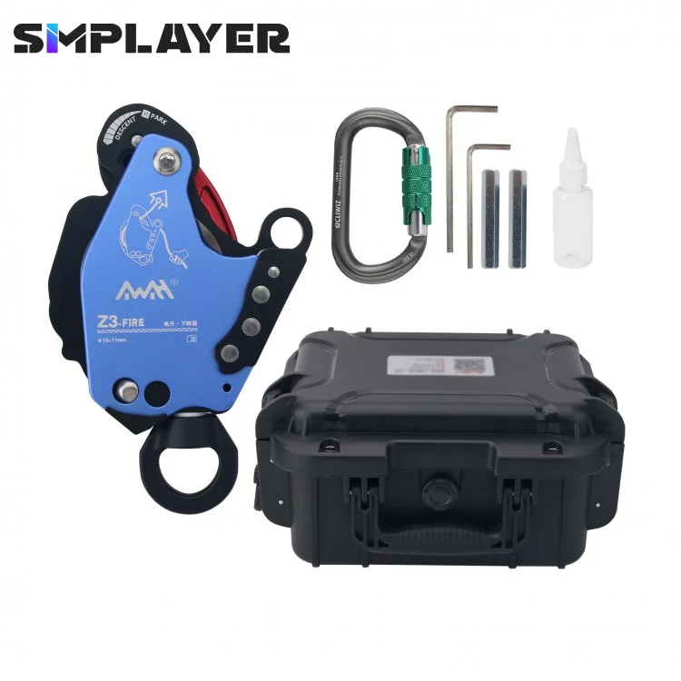 Simplayer Z3-FIRE Blue Ascent Descent Device with Universal Joint and Tool Box for 30kg-285kg Wokring Load
Simplayer Z3-FIRE Blue Ascent Descent Device with Universal Joint and Tool Box for 30kg-285kg Wokring Load