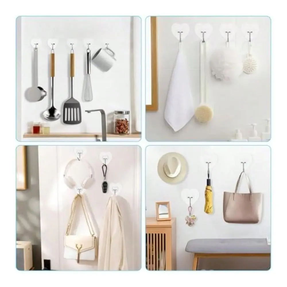 Adhesive Hooks For , 24 Pack Heavy Duty Wall Hooks, Towel Coat Hooks , Transparent Self Adhesive Sticky Hook For Kitchen Keys G
Adhesive Hooks For , 24 Pack Heavy Duty Wall Hooks, Towel Coat Hooks , Transparent Self Adhesive Sticky Hook For Kitchen Keys G