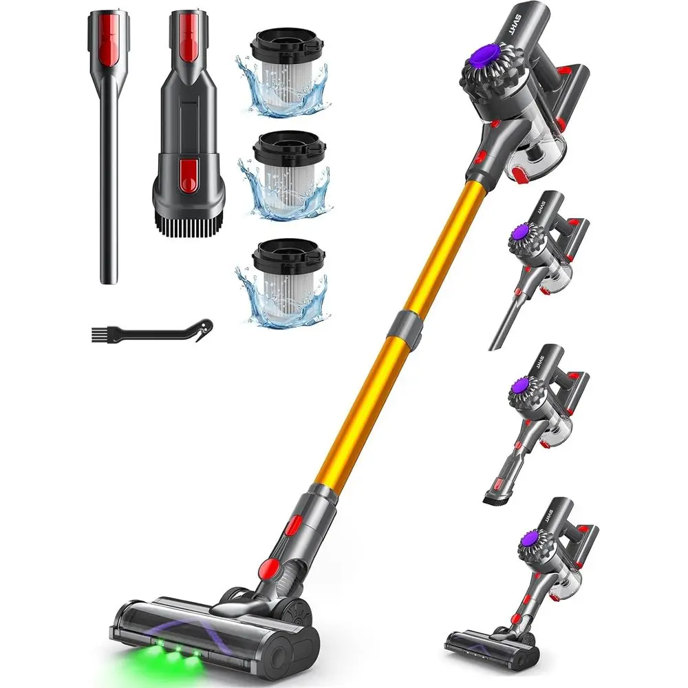 Lightweight 450W 40kPa Stick Vacuum Cleaner with 45-Minute Battery Life, LED Display for Home, Carpets, and Pet Hair Removal
Lightweight 450W 40kPa Stick Vacuum Cleaner with 45-Minute Battery Life, LED Display for Home, Carpets, and Pet Hair Removal