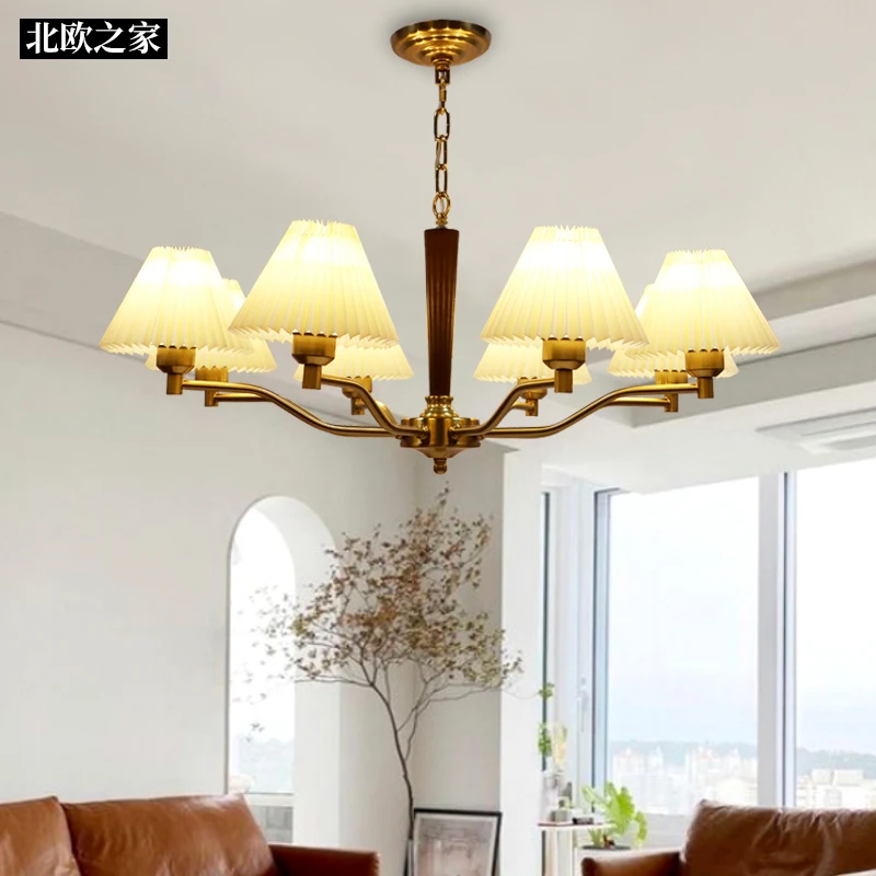 American medieval vintage living room chandelier bedroom room dining room pleated creative solid wood retro Japanese lamps
American medieval vintage living room chandelier bedroom room dining room pleated creative solid wood retro Japanese lamps