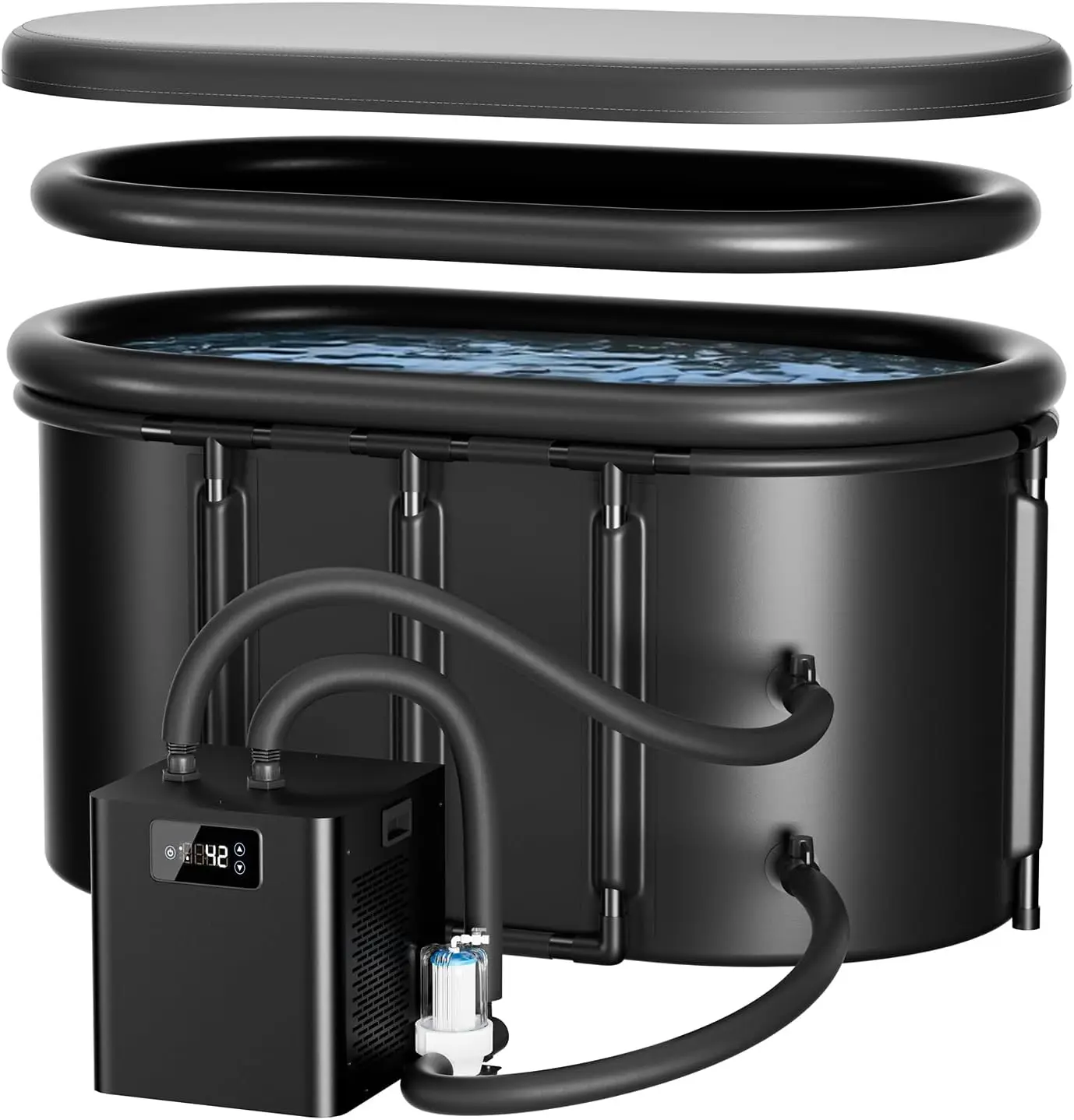 Ice Bath Chiller & Cold Plunge Tub Kit, 1/3 HP Cold Plunge Chiller with External Filter & Pump, 148Gal Ice Pod, XXL Cold
Ice Bath Chiller & Cold Plunge Tub Kit, 1/3 HP Cold Plunge Chiller with External Filter & Pump, 148Gal Ice Pod, XXL Cold