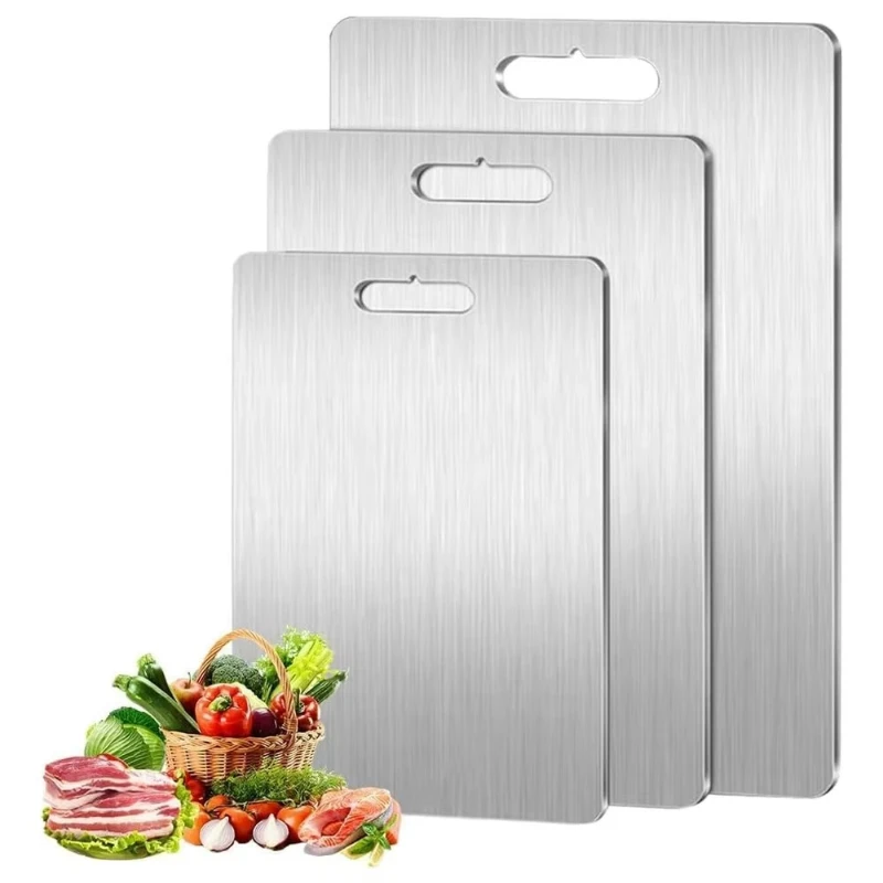 Pure titanium cutting board Double-sided antibacterial and mildew-proof thickened high-quality pure titanium fruit cutting board
Pure titanium cutting board Double-sided antibacterial and mildew-proof thickened high-quality pure titanium fruit cutting board