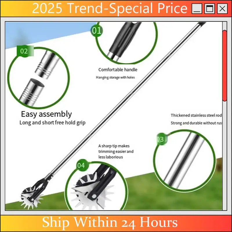 A61Z Deals Wheel Rotary Edger, Manual Edger Lawn Tool,Adjustable Length With Sturdy 4-Section Stainless Steel Lawn Edger Tool
A61Z Deals Wheel Rotary Edger, Manual Edger Lawn Tool,Adjustable Length With Sturdy 4-Section Stainless Steel Lawn Edger Tool