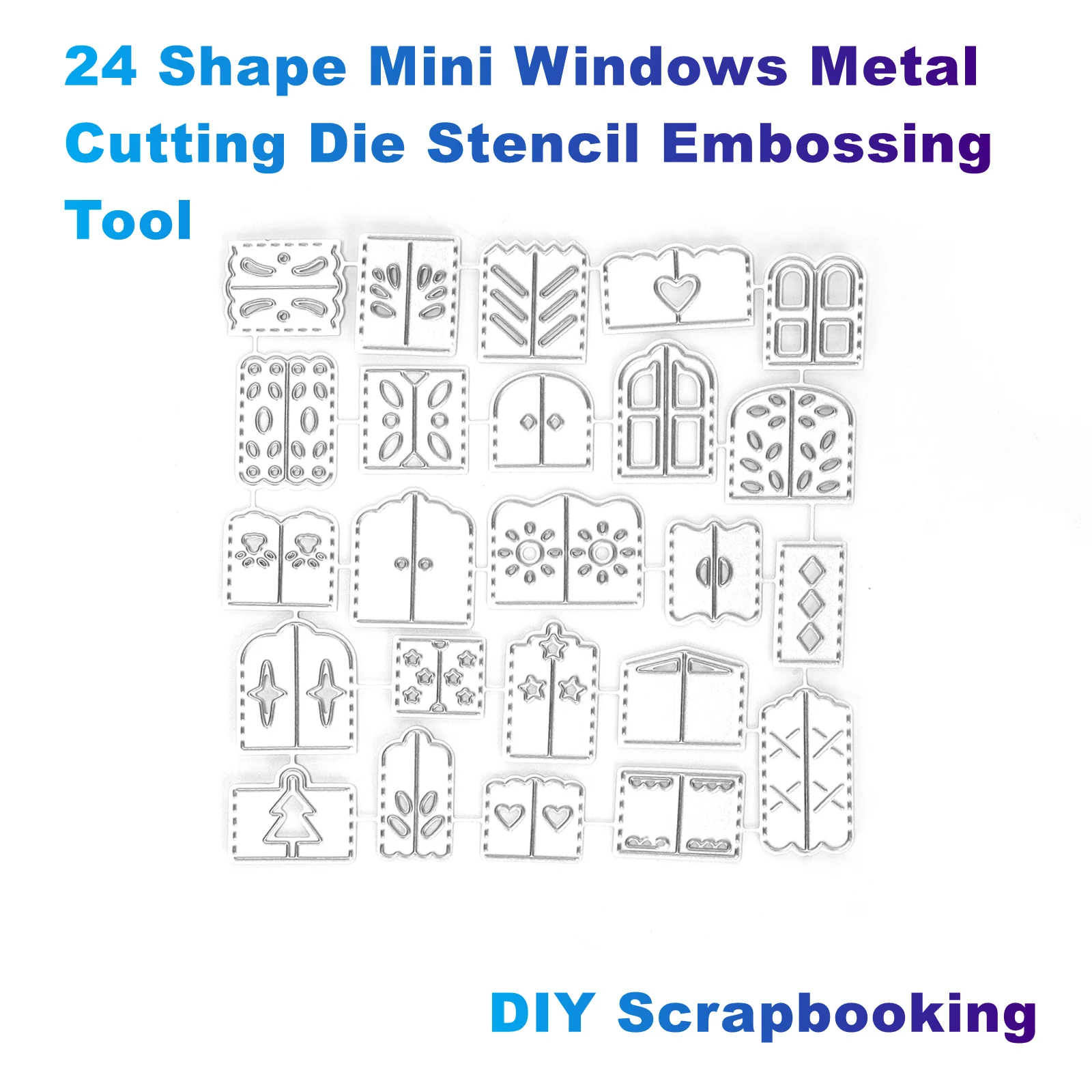 24 Shape Mini Windows Metal Cutting Die Stencil Embossing Tool for DIY Scrapbooking, Card Making, Album Decoration
24 Shape Mini Windows Metal Cutting Die Stencil Embossing Tool for DIY Scrapbooking, Card Making, Album Decoration