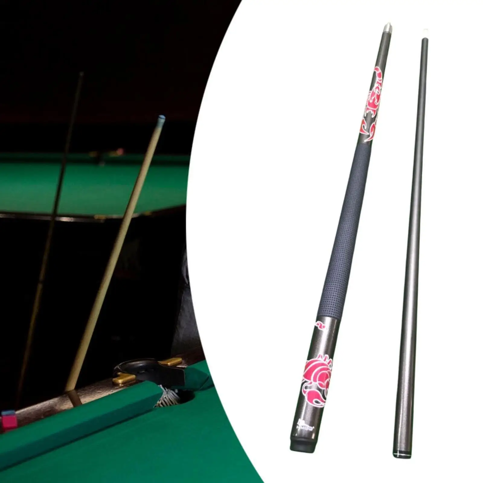 1/2 Split Pool Cue Pool Stick Rod for Family and Bar Multifunctional Easily Install Portable Detachable 147cm with 13mm Tip
1/2 Split Pool Cue Pool Stick Rod for Family and Bar Multifunctional Easily Install Portable Detachable 147cm with 13mm Tip