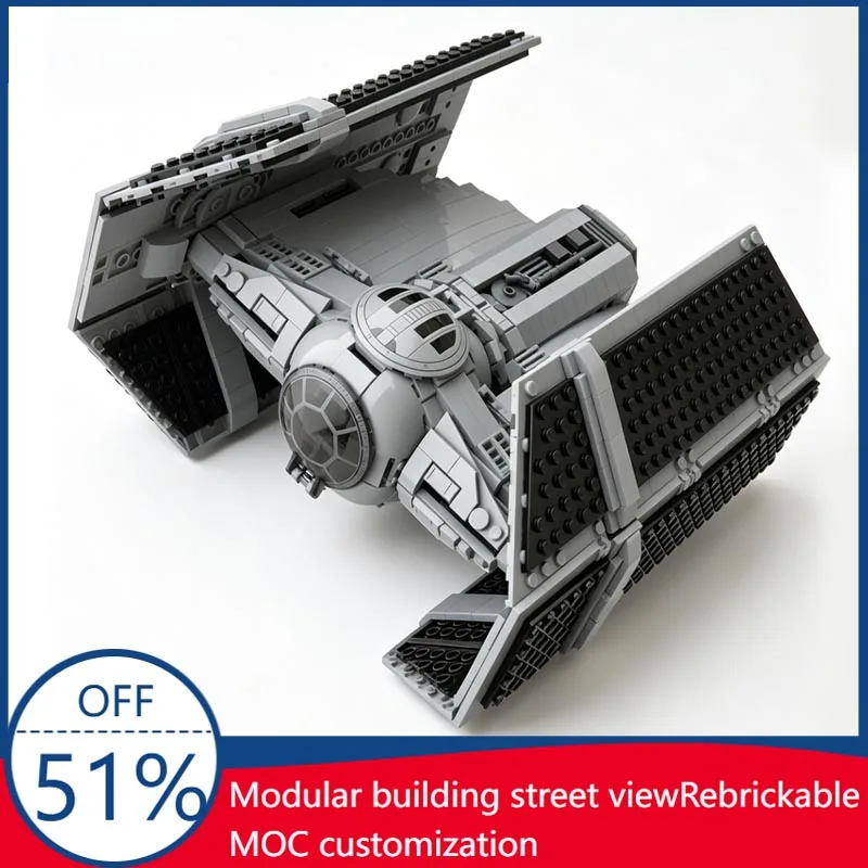 1331pcs Sci Fi Advanced Tie Fighter Space Ship Building Blocks Model Diy Assembly Educational Toy Creative Collection Display
1331pcs Sci Fi Advanced Tie Fighter Space Ship Building Blocks Model Diy Assembly Educational Toy Creative Collection Display