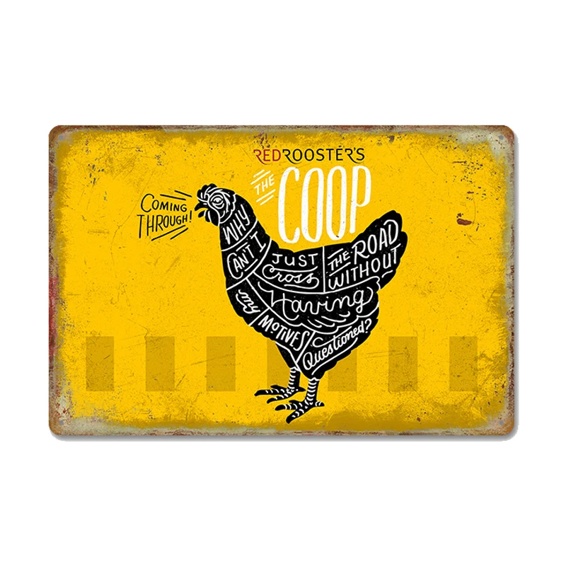 Chickens Tin Signs Metal Vintage Poster Rooster Hens Eggs Retro Plaque Wall Stickers Painting for Farm Door Home Decor
Chickens Tin Signs Metal Vintage Poster Rooster Hens Eggs Retro Plaque Wall Stickers Painting for Farm Door Home Decor