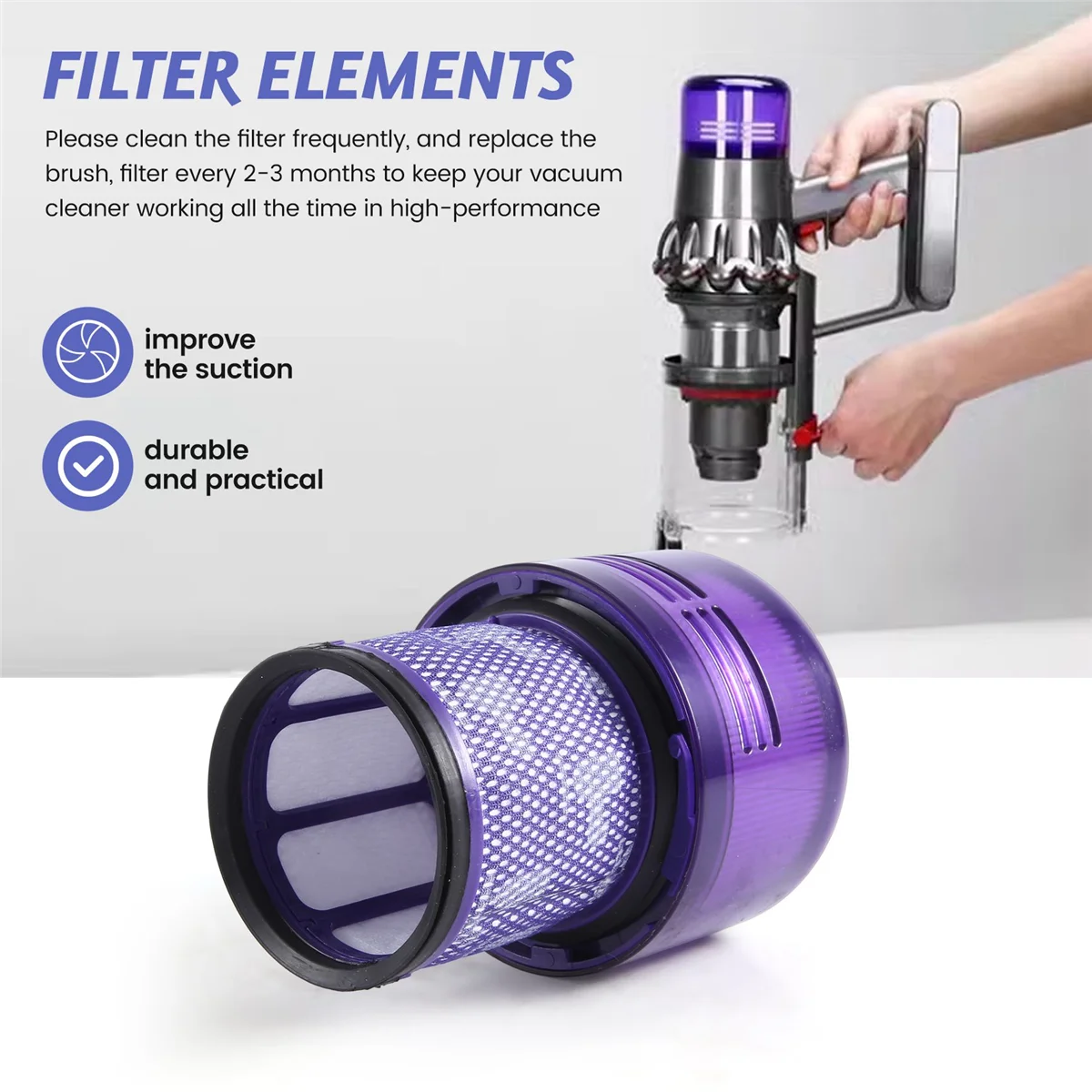B64C3 Pack, фильтры для Dyson V11, запасная часть, комплект вакуумных фильтров для детали фильтра Dyson
B64C3 Pack, фильтры для Dyson V11, запасная часть, комплект вакуумных фильтров для детали фильтра Dyson
