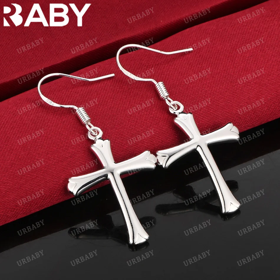 URBABY серьги из стерлингового серебра 925 пробы, серьги-капли с крестом для женщин, ювелирные изделия, модная вечеринка и повседневная одежда
URBABY серьги из стерлингового серебра 925 пробы, серьги-капли с крестом для женщин, ювелирные изделия, модная вечеринка и повседневная одежда