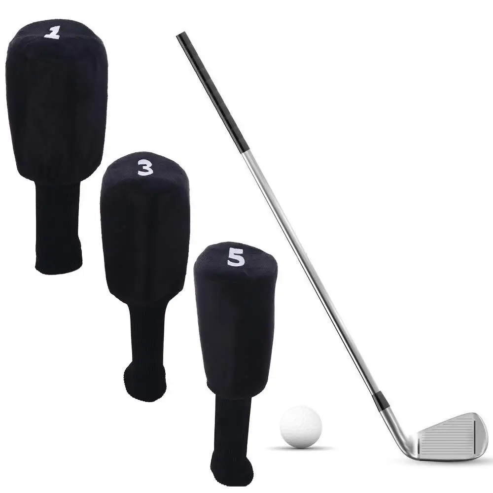 Long Neck Golf Headcovers Fluff Cloth Thick Lining Golf Club Protector Black Number Tag Wood Head Covers 135 Clubs
Long Neck Golf Headcovers Fluff Cloth Thick Lining Golf Club Protector Black Number Tag Wood Head Covers 135 Clubs