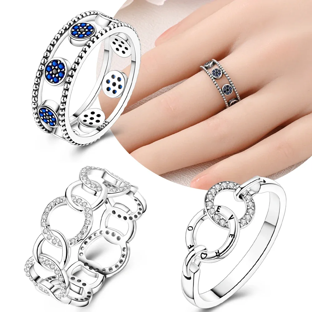 925 Sterling Silver Logo Original Blue Eyes Round Zircon Ring for Women 2025 Trend Jewelry Delicate Popular Gift
925 Sterling Silver Logo Original Blue Eyes Round Zircon Ring for Women 2025 Trend Jewelry Delicate Popular Gift