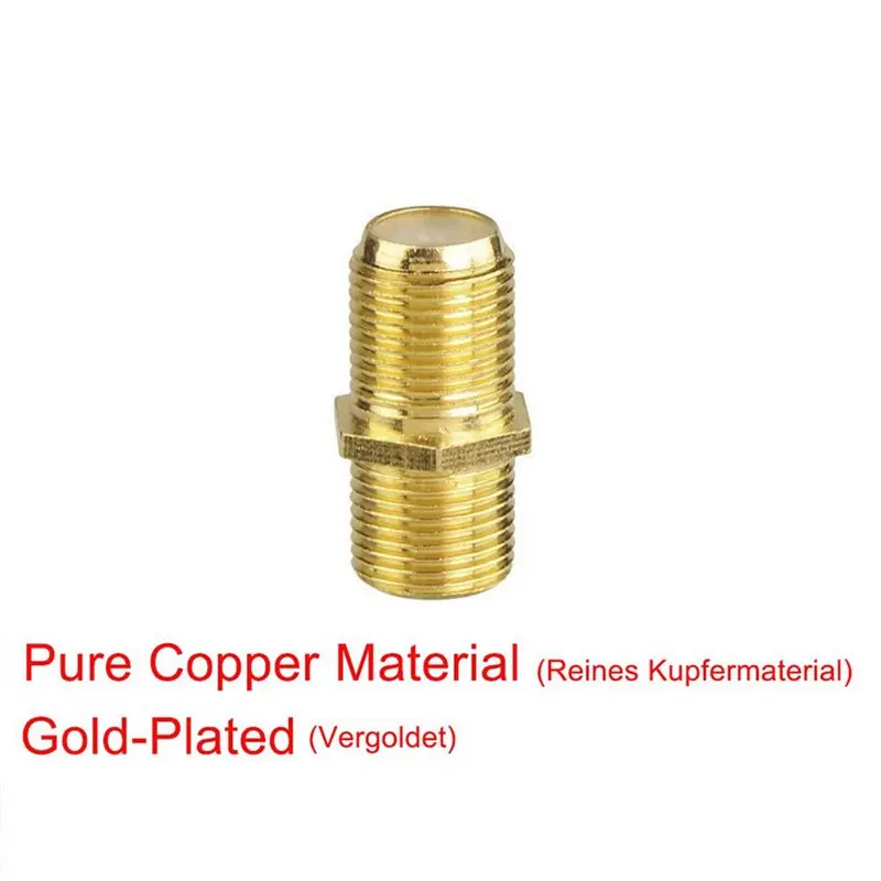 【CYBER MONDAY】50Pcs Coaxial Cable Connector, RG6 F-Type Gold Plated Adapter Female To Female Coax Cable Extender For TV Cables
【CYBER MONDAY】50Pcs Coaxial Cable Connector, RG6 F-Type Gold Plated Adapter Female To Female Coax Cable Extender For TV Cables