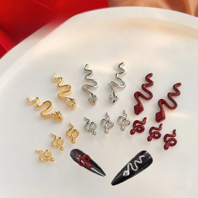 10pcs 3D Punk Alloy Snake Gold Silver Red Metal Butterfly Bowknot Nail Art Decorations Supplies DIY Manicure Tool Accessories
10pcs 3D Punk Alloy Snake Gold Silver Red Metal Butterfly Bowknot Nail Art Decorations Supplies DIY Manicure Tool Accessories