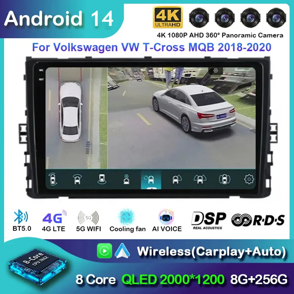 Android 14 Car Radio For Volkswagen VW T-Cross MQB 2018 2019 2020 Navigation GPS Multimedia Player Stereo WiFi+4G Carplay BT DSP
Android 14 Car Radio For Volkswagen VW T-Cross MQB 2018 2019 2020 Navigation GPS Multimedia Player Stereo WiFi+4G Carplay BT DSP
