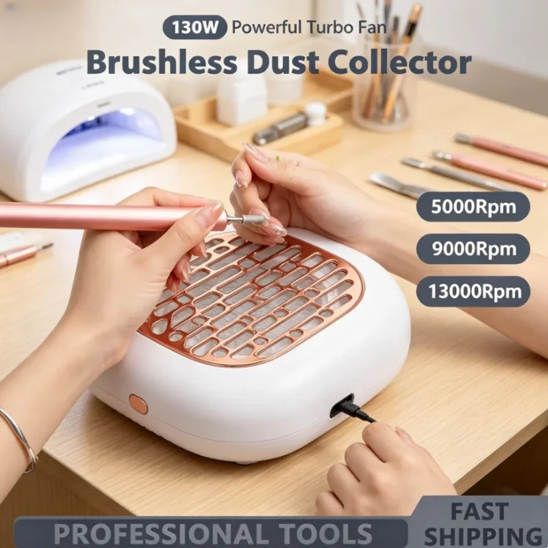 Super Suction 130W Brushless Powerful Nail Dust Extractor Nail Dust Collector Nail Art Manicure Fan Vacuum Cleaner With 2 Filter
Super Suction 130W Brushless Powerful Nail Dust Extractor Nail Dust Collector Nail Art Manicure Fan Vacuum Cleaner With 2 Filter