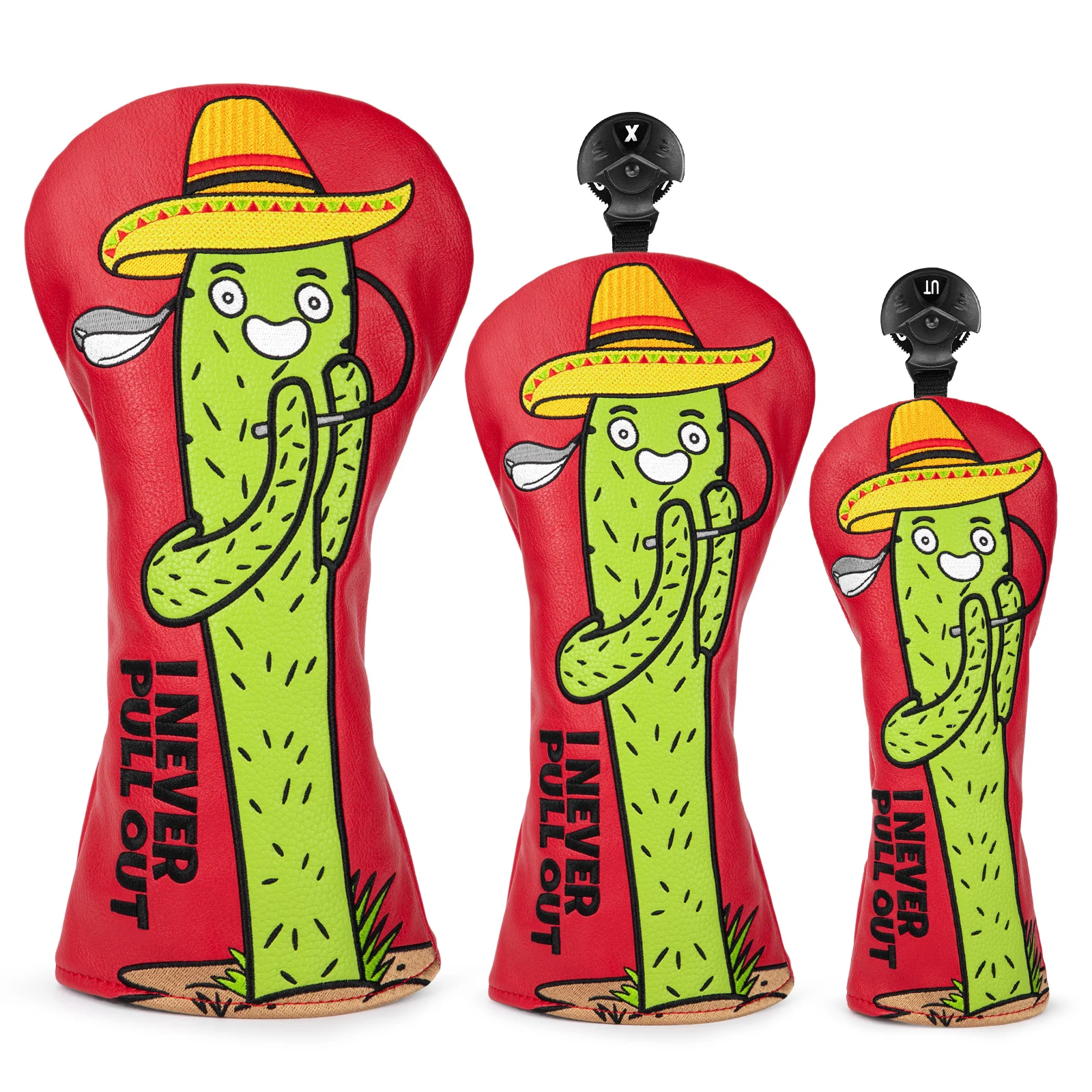 Golfer Gift Golf Club Headcovers Red Premium Leather Cute Cactus Golf Driver Fariway Wood Covers Hybrid Head Covers 3 Wood Golf
Golfer Gift Golf Club Headcovers Red Premium Leather Cute Cactus Golf Driver Fariway Wood Covers Hybrid Head Covers 3 Wood Golf