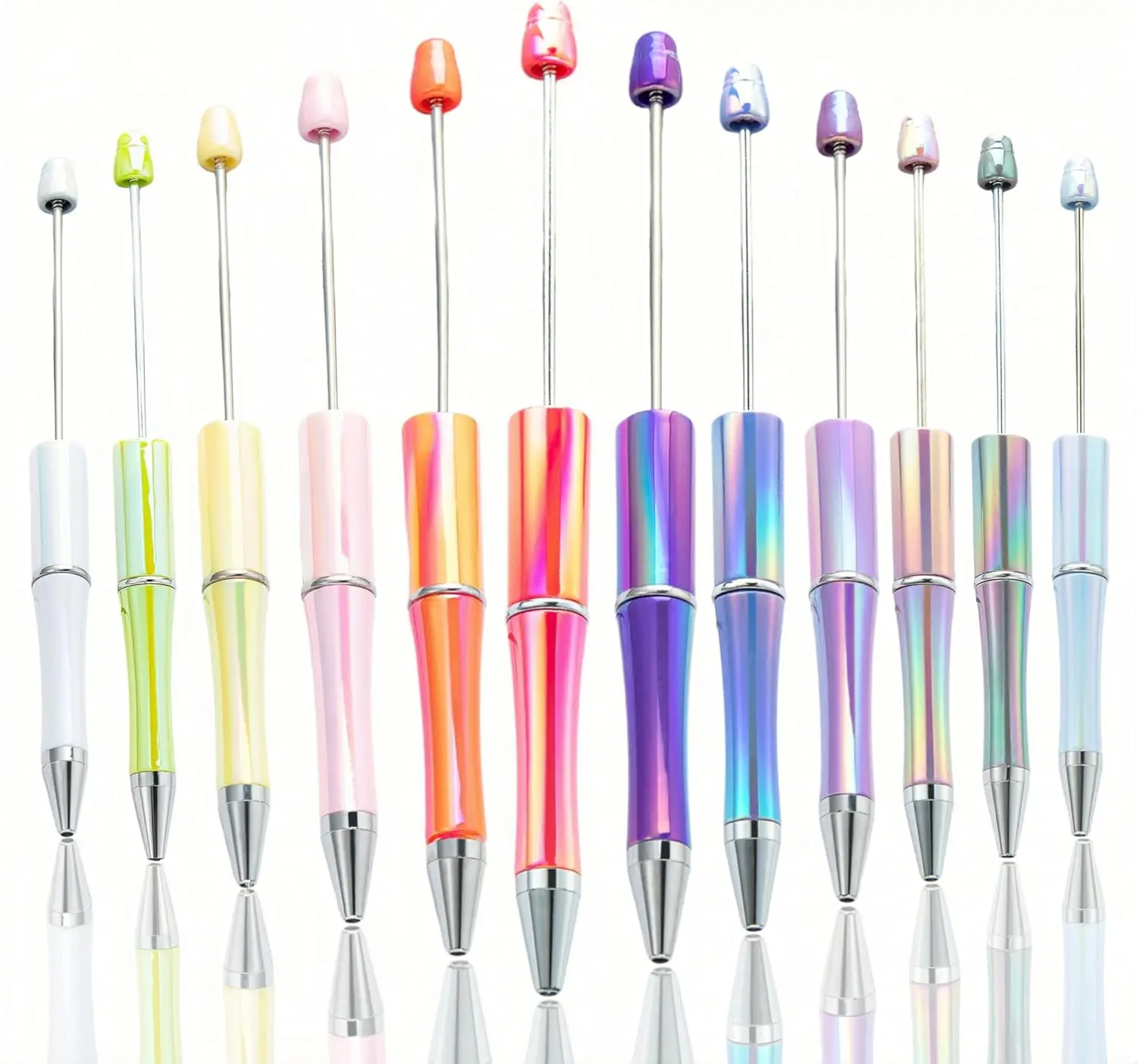 Beadable Pens 12 Pcs Gradient Colors Shiny Fancy Pens Bulk for Women Focal Beads Pens Retractable Ballpoint Cool Cute Pens
Beadable Pens 12 Pcs Gradient Colors Shiny Fancy Pens Bulk for Women Focal Beads Pens Retractable Ballpoint Cool Cute Pens