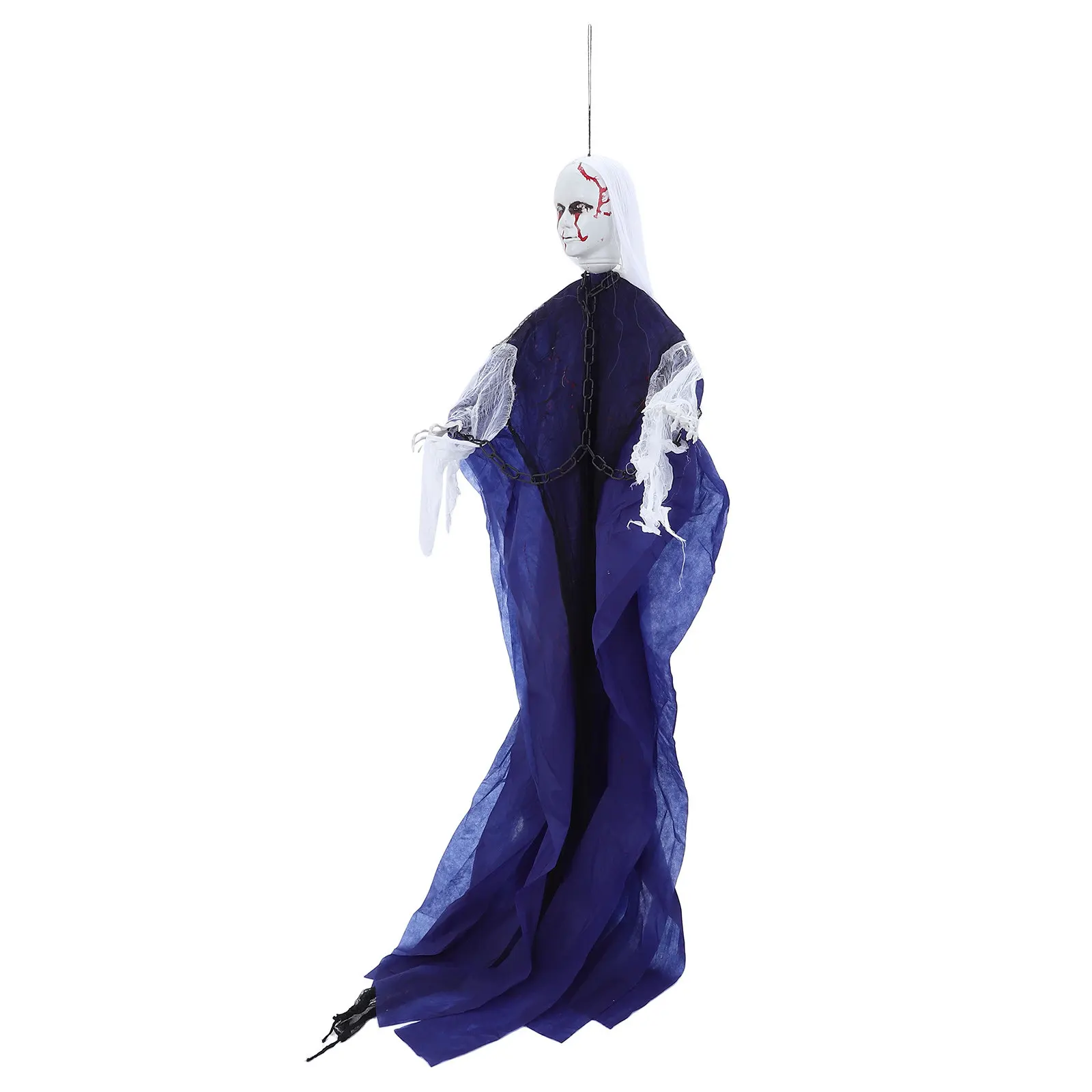 Страшный подвесной призрак на Хэллоуин с активацией звуком - Анимированное украшение со светящимися глазами для улицы и дома, для создания жуткой атмосферы
Страшный подвесной призрак на Хэллоуин с активацией звуком - Анимированное украшение со светящимися глазами для улицы и дома, для создания жуткой атмосферы