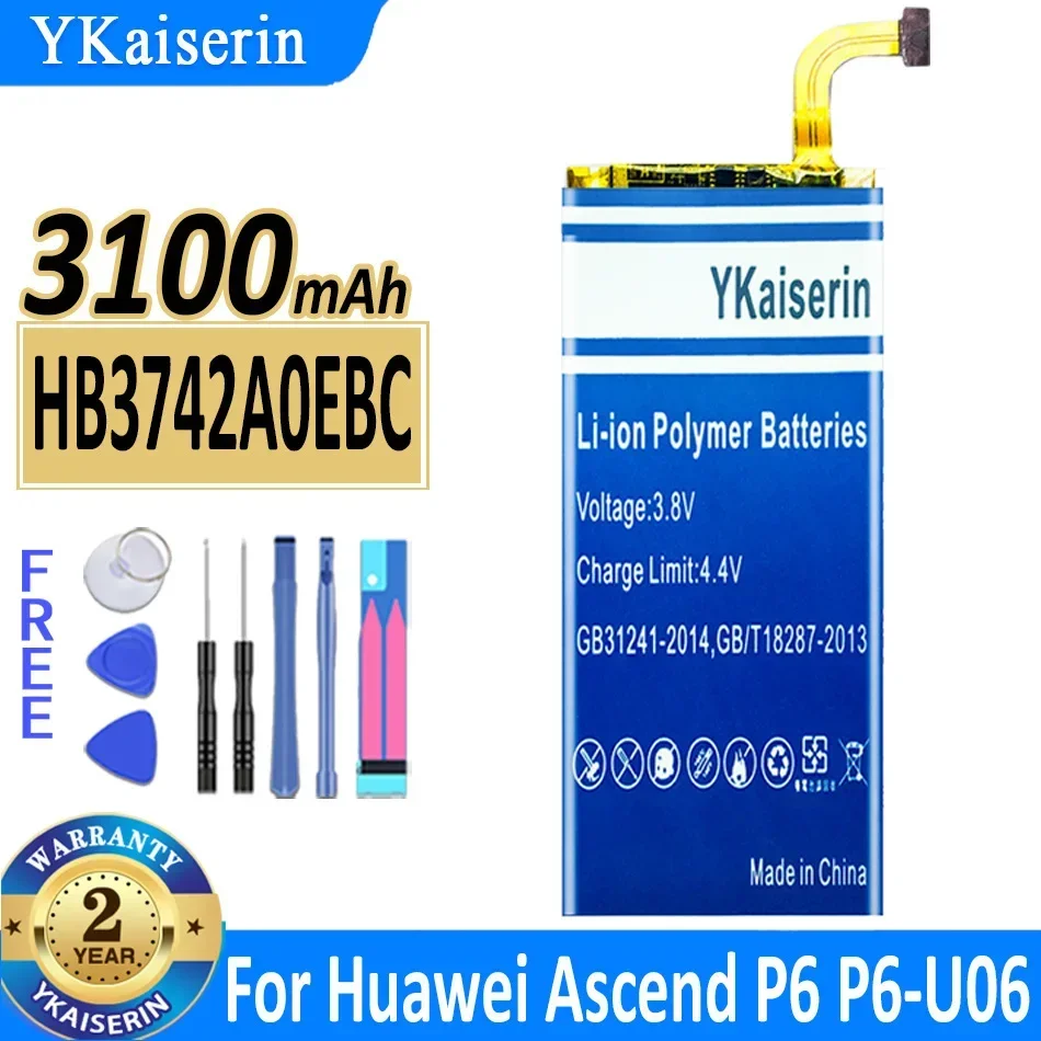 For Huawei Ascend P6 P6-U06 p6-c00 p6-T00/ G6 G620 G621 G620s G630 Mobile Phone Battery HB3742A0EBC 3100mAh
For Huawei Ascend P6 P6-U06 p6-c00 p6-T00/ G6 G620 G621 G620s G630 Mobile Phone Battery HB3742A0EBC 3100mAh