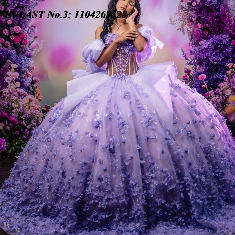 EVLAST блестящее сиреневое платье Quinceanera по индивидуальному заказу, бальное платье с 3D цветочной аппликацией и бисером, корсет Sweet 16, Vestidos De 15 Anos E3Q680
EVLAST блестящее сиреневое платье Quinceanera по индивидуальному заказу, бальное платье с 3D цветочной аппликацией и бисером, корсет Sweet 16, Vestidos De 15 Anos E3Q680