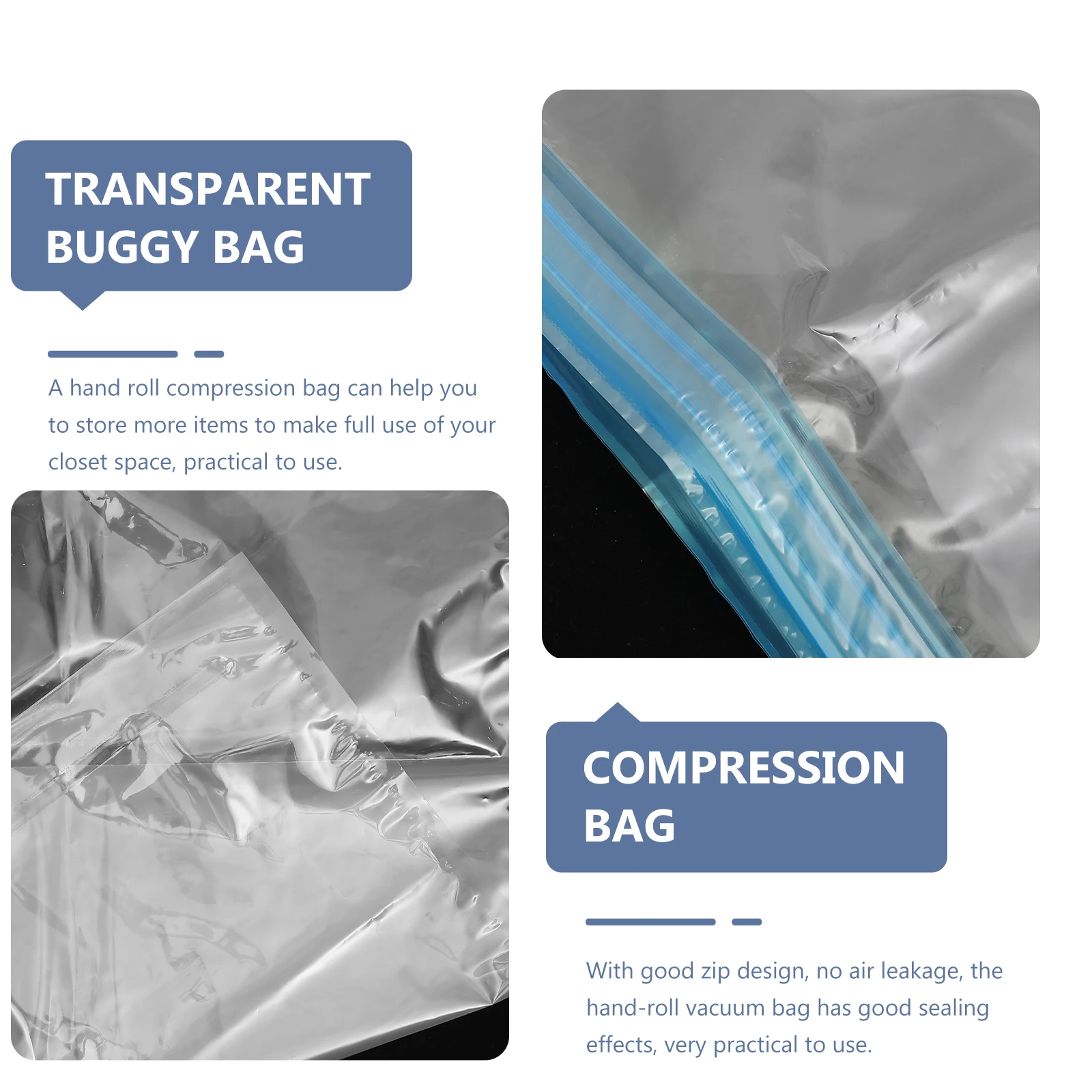 6Pcs Vacuum Compression Bags Hand Roll Seal Storage for Clothes Bedding Travel Compression Bags for Travel
6Pcs Vacuum Compression Bags Hand Roll Seal Storage for Clothes Bedding Travel Compression Bags for Travel