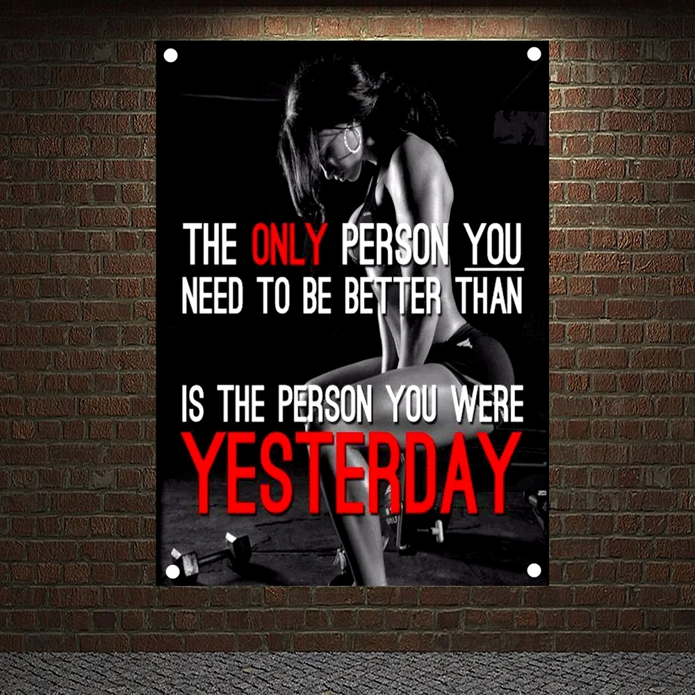 YESTERDAY Motivational Workout Painting Yoga bodybuilding Fitness Banners Flags Wall Art Gym Decor Canvas Hanging Pictures Mural
YESTERDAY Motivational Workout Painting Yoga bodybuilding Fitness Banners Flags Wall Art Gym Decor Canvas Hanging Pictures Mural