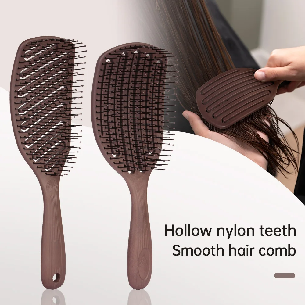 Comb for fluffy hair, dual-purpose dry and wet brush - curved hollow comb - ABS plastic handle, portable design travel comb suit
Comb for fluffy hair, dual-purpose dry and wet brush - curved hollow comb - ABS plastic handle, portable design travel comb suit