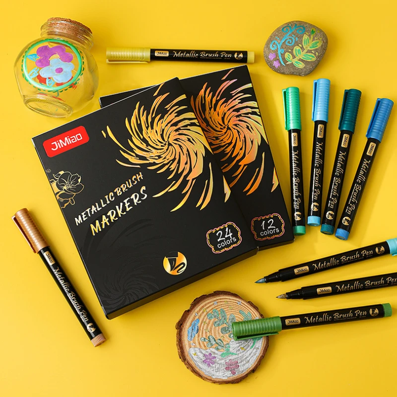 12/24 Color Acrylic Metal Marker Set Waterproof and Sun-resistant and Not Faded for Paper Stone Glass Wood Painting Graffiti
12/24 Color Acrylic Metal Marker Set Waterproof and Sun-resistant and Not Faded for Paper Stone Glass Wood Painting Graffiti