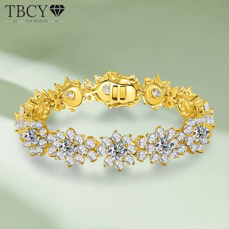 TBCYD 19.68CT D Color Moissanite Tennis Bracelets For Women GRA Certified S925 Silver Sunflowers Diamond Bangles Wedding Jewelry
TBCYD 19.68CT D Color Moissanite Tennis Bracelets For Women GRA Certified S925 Silver Sunflowers Diamond Bangles Wedding Jewelry