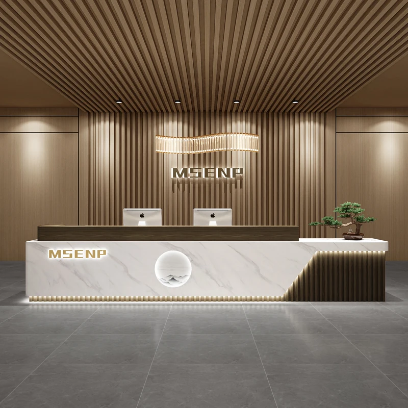 Modern Luxury Furniture Reception Bank Bureau Entrances Tables Aesthetic Counter Restaurant Professional Kassentisch Table
Modern Luxury Furniture Reception Bank Bureau Entrances Tables Aesthetic Counter Restaurant Professional Kassentisch Table
