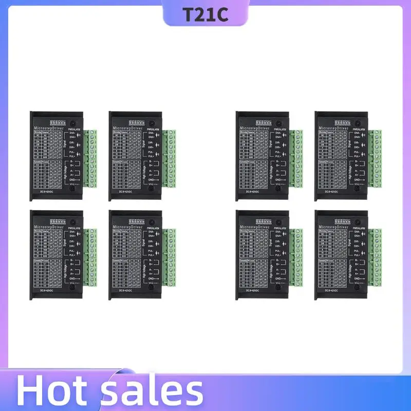 T21C TB6600 Stepper Motor Drivers, 8Pack 4A Stepper Driver Controller CNC Digital Mini Step Driver For 42/57/86 Stepper Motor
T21C TB6600 Stepper Motor Drivers, 8Pack 4A Stepper Driver Controller CNC Digital Mini Step Driver For 42/57/86 Stepper Motor