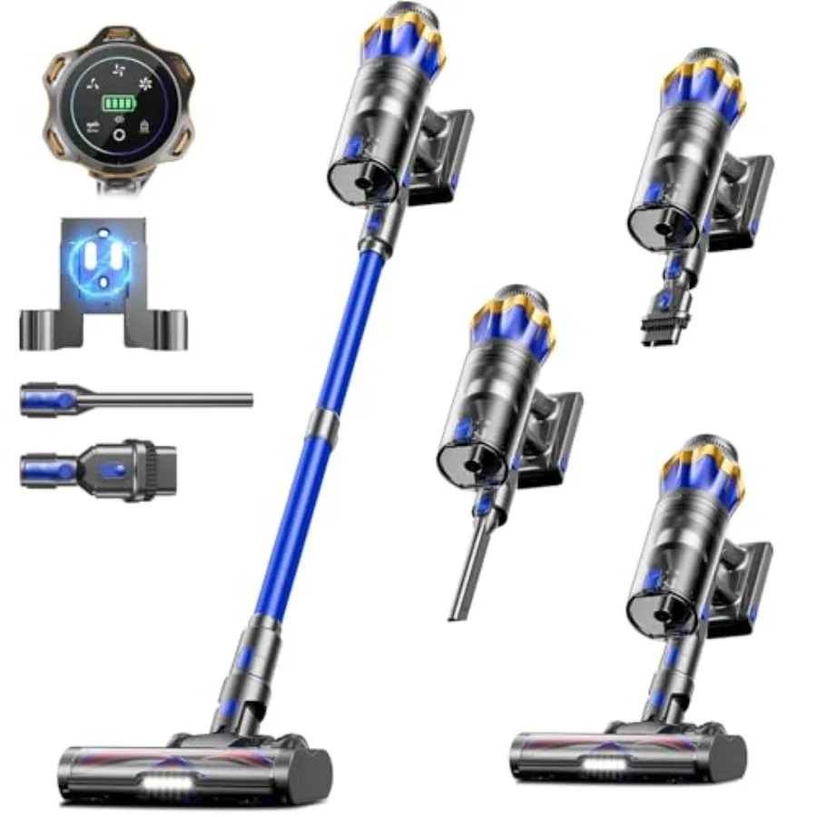 Cordless Vacuum Cleaner for Home/Pet Hair/Carpets/Floors, 650W 55KPA, 70Mins Runtime, Self-Standing, Touch Screen, Anti-tangle,
Cordless Vacuum Cleaner for Home/Pet Hair/Carpets/Floors, 650W 55KPA, 70Mins Runtime, Self-Standing, Touch Screen, Anti-tangle,