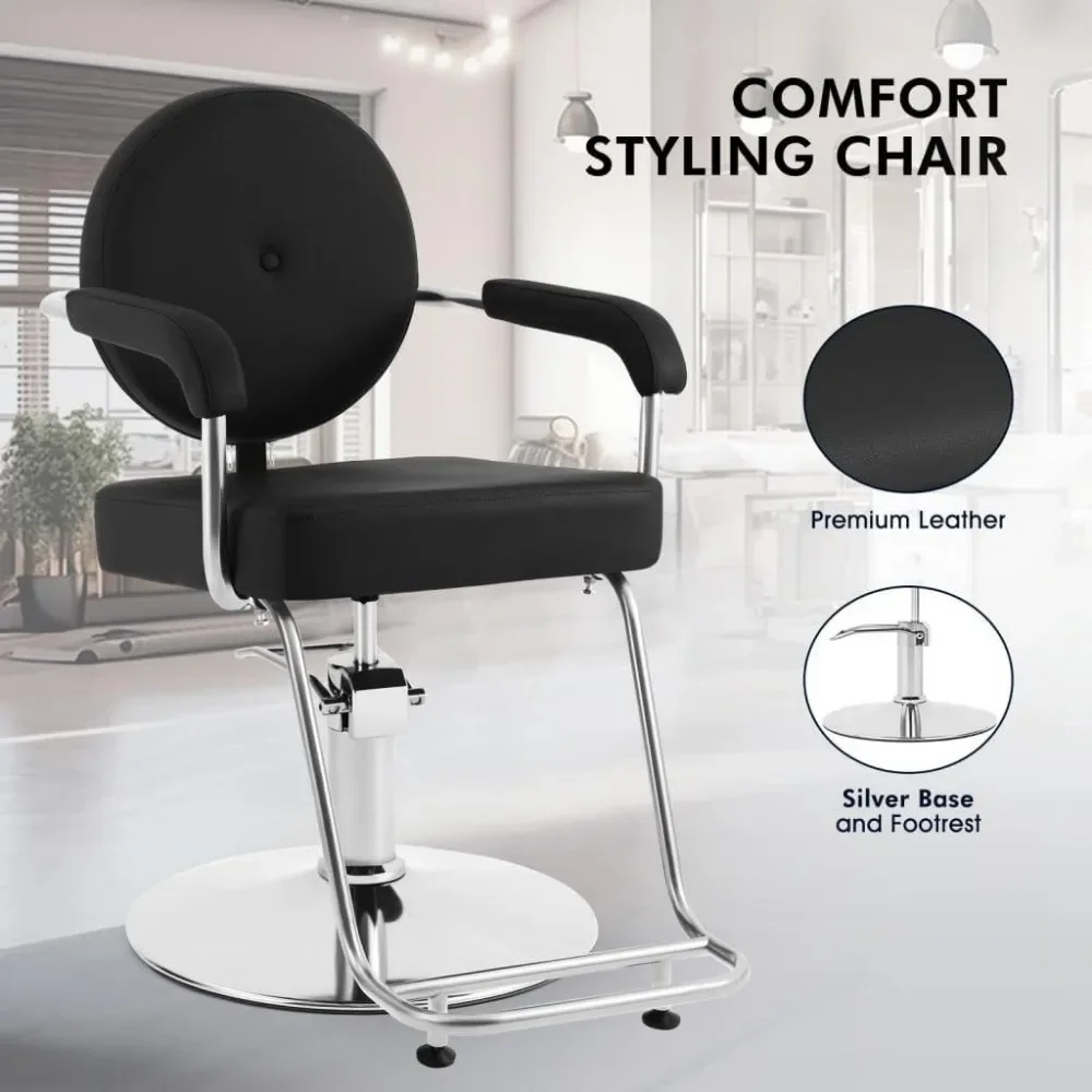 Heavy-Duty Hydraulic Salon Stylist Chair | 360° Rolling Swivel Barber Chair for Hair Salons & Spa Beauty
Heavy-Duty Hydraulic Salon Stylist Chair | 360° Rolling Swivel Barber Chair for Hair Salons & Spa Beauty