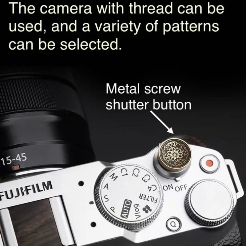 Роскошные металлические кнопки затвора для камеры с персонализированными узорами и резьбовыми отверстиями можно использовать с аксессуарами для камеры.
Роскошные металлические кнопки затвора для камеры с персонализированными узорами и резьбовыми отверстиями можно использовать с аксессуарами для камеры.