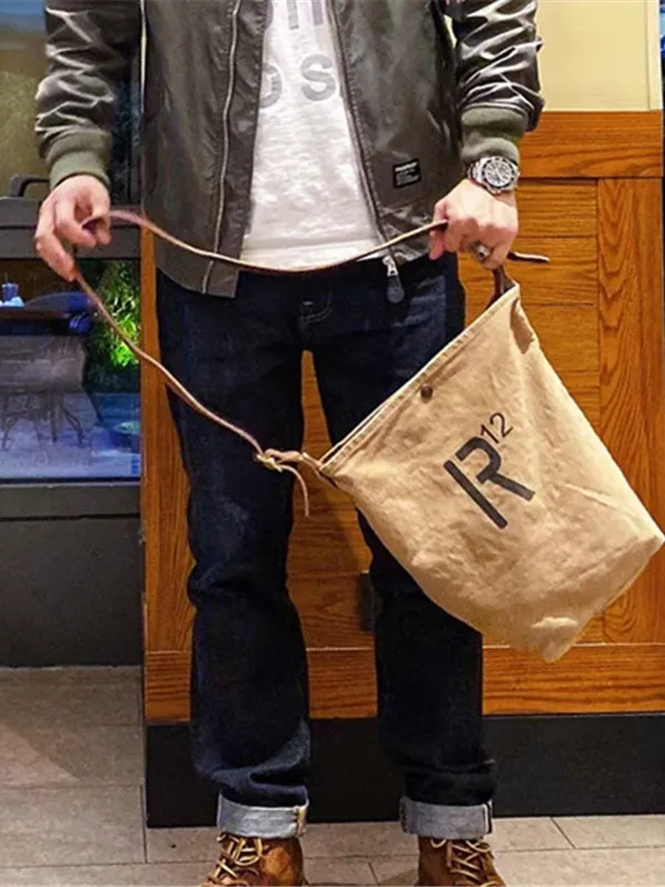Retro Canvas Shoulder Bag Men's Messenger Bag Tanned Leather Washed Crossbody Bag Vertical Square Shape Medium Size Zipper Cl...
Retro Canvas Shoulder Bag Men's Messenger Bag Tanned Leather Washed Crossbody Bag Vertical Square Shape Medium Size Zipper Cl...