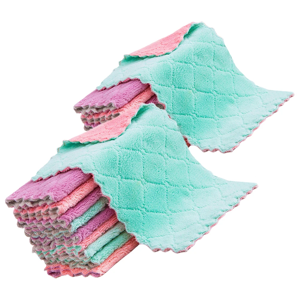 20 Pcs Thick Dishwashing Cloths 27x16cm Super Absorbent Microfiber Kitchen Cleaning Towels Pan Scrubbers Wash Rags
20 Pcs Thick Dishwashing Cloths 27x16cm Super Absorbent Microfiber Kitchen Cleaning Towels Pan Scrubbers Wash Rags