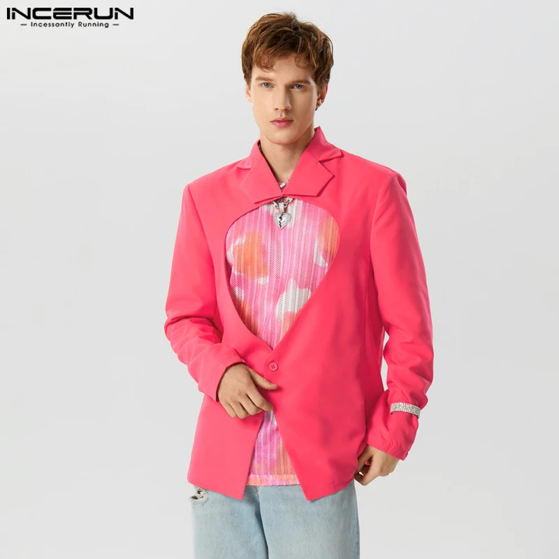 2023 Men Blazer Hollow Out Lapel Long Sleeve One Button Casual Suits Men Streetwear Solid Color Fashion Thin Coats S-5XL INCERUN
2023 Men Blazer Hollow Out Lapel Long Sleeve One Button Casual Suits Men Streetwear Solid Color Fashion Thin Coats S-5XL INCERUN
