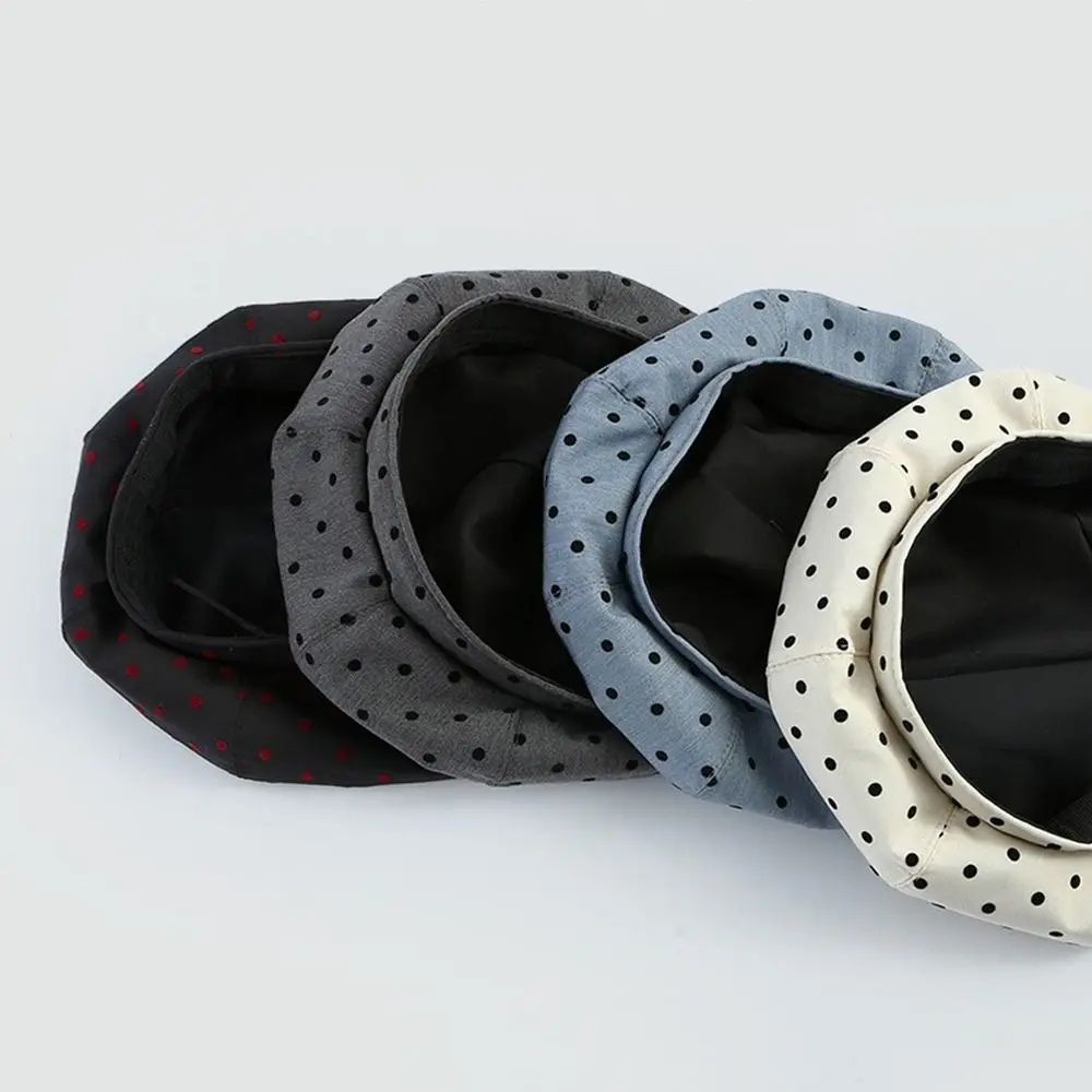 Vintage Korean Polka Dot Berets Y2k Versatile Painter Berets Retro Casual Beanie Cap Spring Summer
Vintage Korean Polka Dot Berets Y2k Versatile Painter Berets Retro Casual Beanie Cap Spring Summer