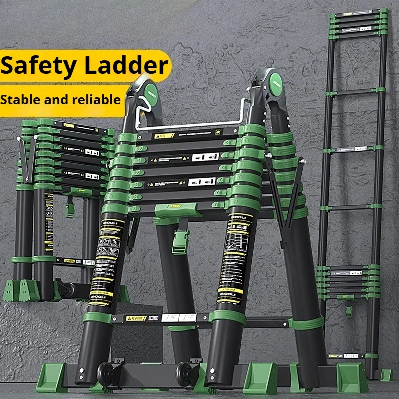 Portable Aluminum Telescoping Ladder Foldable Adjustable Height Step Ladder Home Renovation Non-slip Portable Construction Tool
Portable Aluminum Telescoping Ladder Foldable Adjustable Height Step Ladder Home Renovation Non-slip Portable Construction Tool