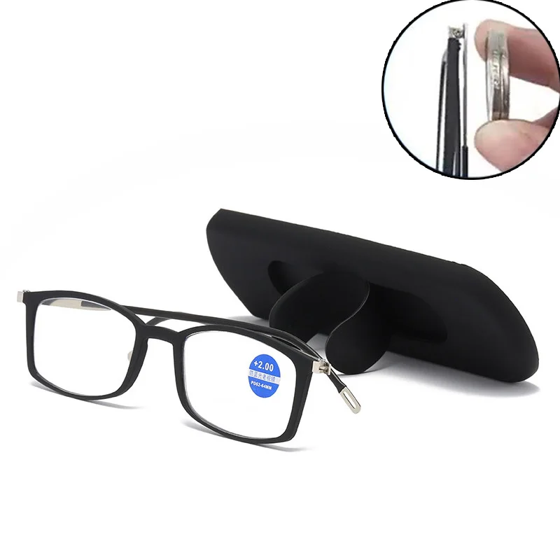 Ultra Thin Portable Anti-blue light Reading Glasses unisex HD Anti-fatigue Ultra-light Eyewear With TR Original Box
Ultra Thin Portable Anti-blue light Reading Glasses unisex HD Anti-fatigue Ultra-light Eyewear With TR Original Box