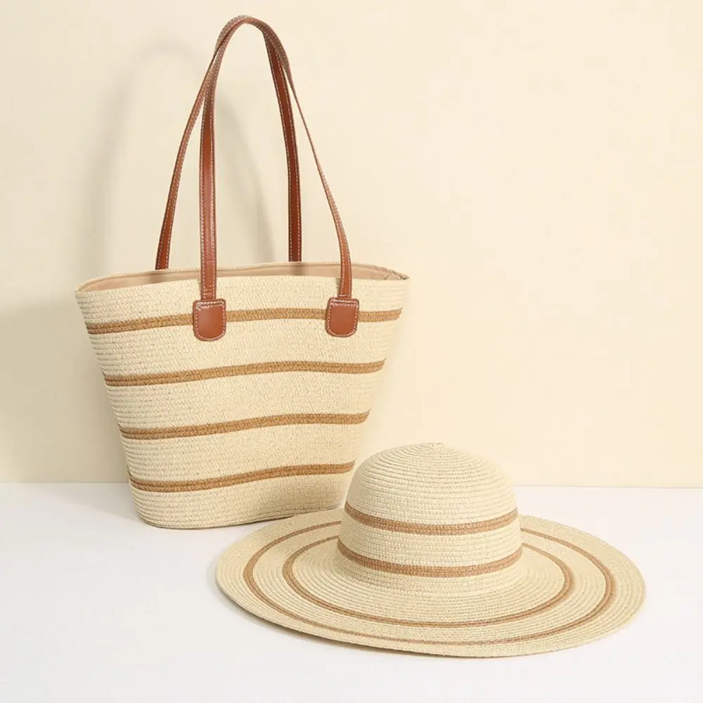 Fashion Straw Tote Bag Stripe Square Woven Hat Zipper Large Capacity Woven Shoulder Bag Vacation
Fashion Straw Tote Bag Stripe Square Woven Hat Zipper Large Capacity Woven Shoulder Bag Vacation