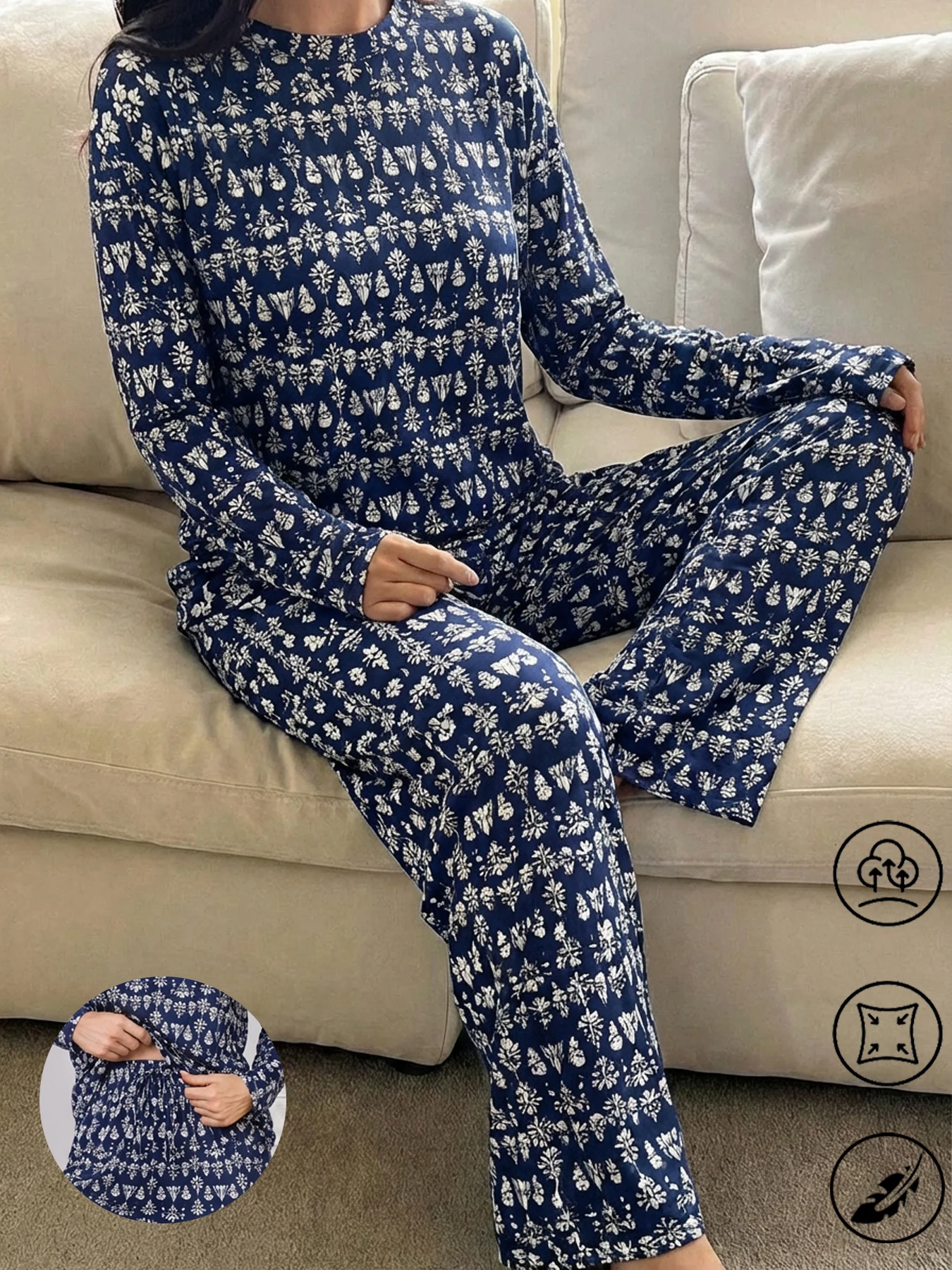 Womens Soft Pajama Set Long Sleeve Sleepwear Loungewear Nightwear
Womens Soft Pajama Set Long Sleeve Sleepwear Loungewear Nightwear