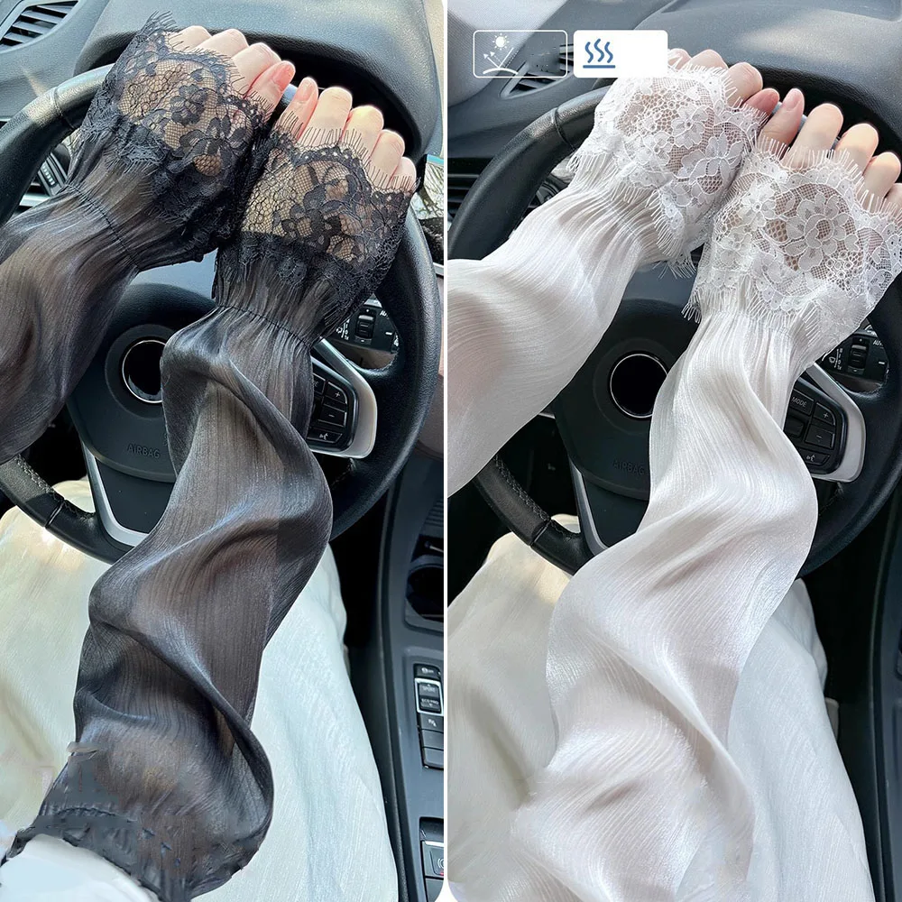 Солнцезащитные рукава-накладки UV Solar Lace из атласного шелка, длинные, летние, тонкие, для вождения, женские, с защитой от солнца, охлаждающие, с манжетами
Солнцезащитные рукава-накладки UV Solar Lace из атласного шелка, длинные, летние, тонкие, для вождения, женские, с защитой от солнца, охлаждающие, с манжетами